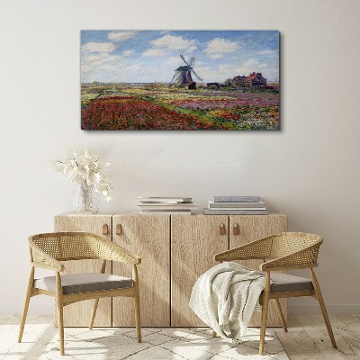 Obraz Canvas Krajobraz z wiatrakiem