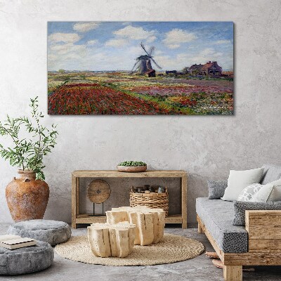 Obraz Canvas Krajobraz z wiatrakiem
