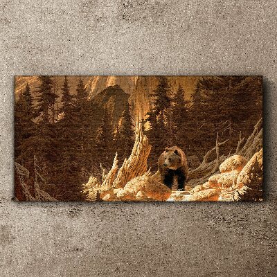 Obraz Canvas las niedźwiedź góry przyroda