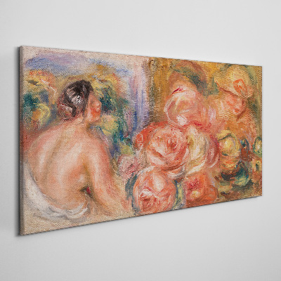Obraz Canvas Kwiaty i kobieta