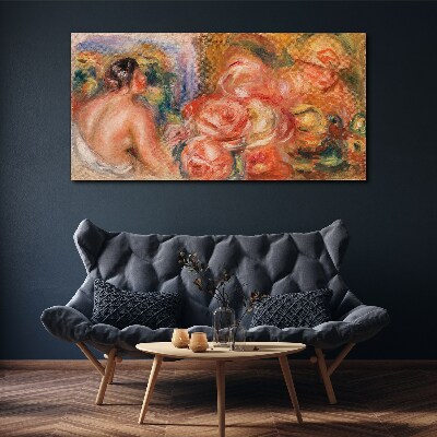 Obraz Canvas Kwiaty i kobieta