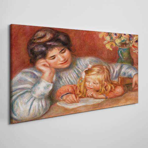 Obraz Canvas Matka z dzieckiem przy stole