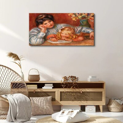 Obraz Canvas Matka z dzieckiem przy stole