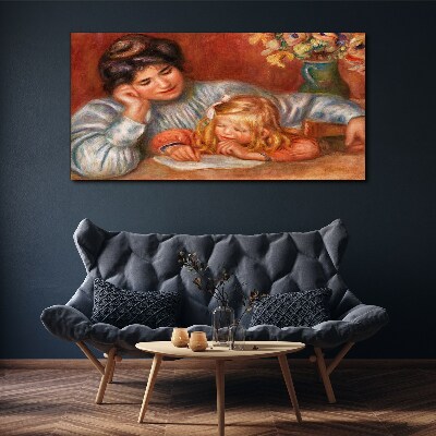 Obraz Canvas Matka z dzieckiem przy stole