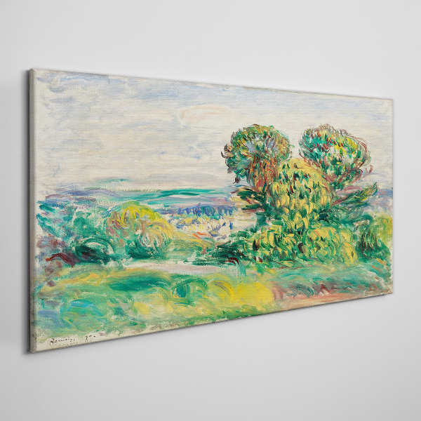 Obraz Canvas Zielony pejzaż z drzewami