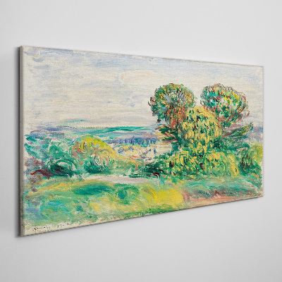 Obraz Canvas Zielony pejzaż z drzewami