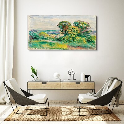 Obraz Canvas Zielony pejzaż z drzewami