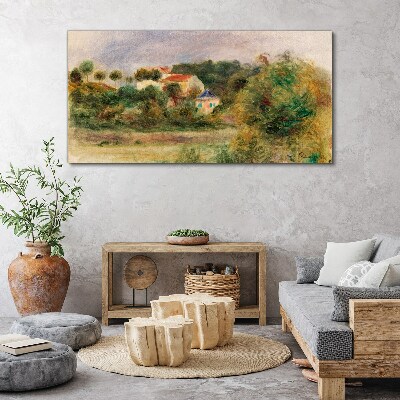 Obraz Canvas las domy niebo
