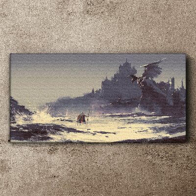 Obraz Canvas „Mistyczna kraina wśród fal”
