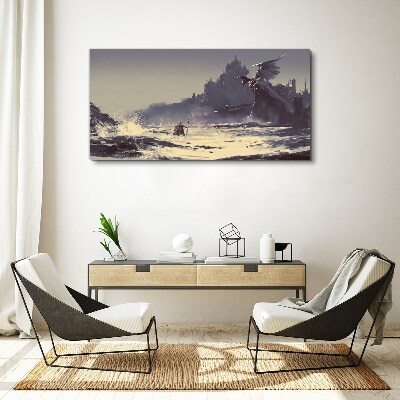 Obraz Canvas „Mistyczna kraina wśród fal”
