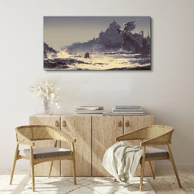 Obraz Canvas „Mistyczna kraina wśród fal”