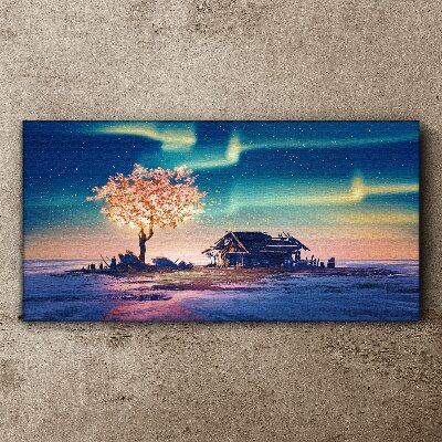 Obraz Canvas Abstrakcja Drzewo Niebo Noc