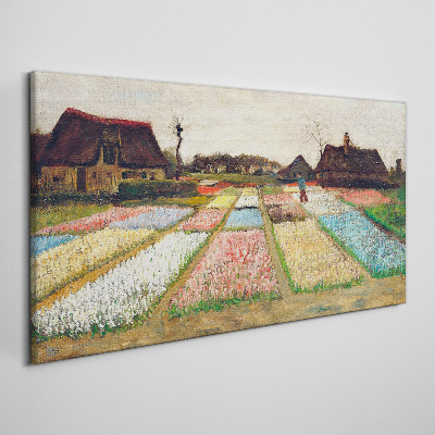 Obraz Canvas Wiosenne pola tulipanów