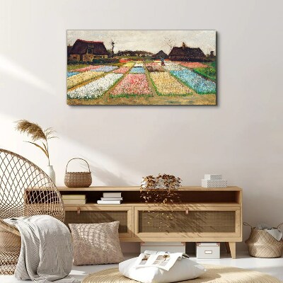 Obraz Canvas Wiosenne pola tulipanów