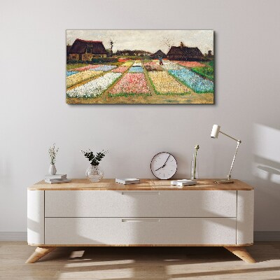 Obraz Canvas Wiosenne pola tulipanów