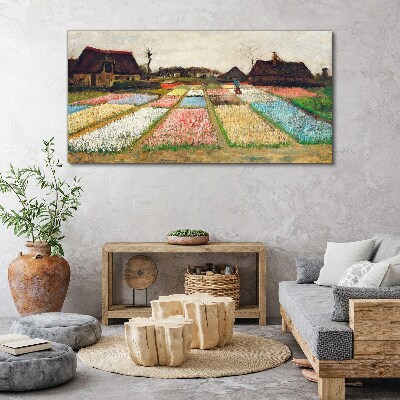 Obraz Canvas Wiosenne pola tulipanów