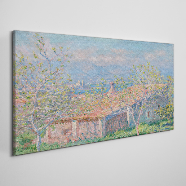Obraz Canvas Spokojny pejzaż z domem i drzewami