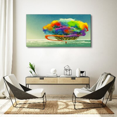 Obraz Canvas Kolorowy sen o drzewie