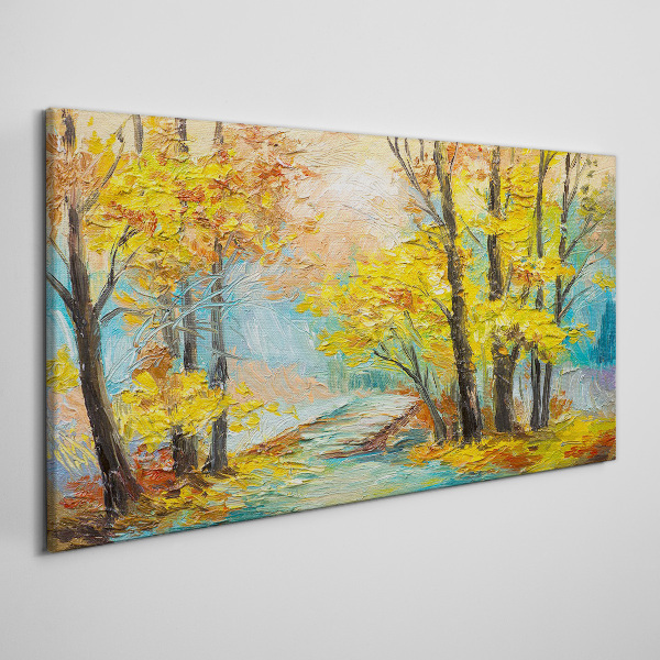 Obraz Canvas Złota jesień nad spokojną rzeką