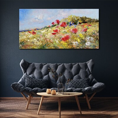 Obraz na Płótnie Abstrakcja kwiaty Krajobraz