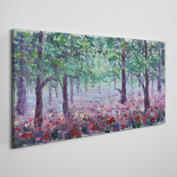Obraz Canvas Kwiatowy las o poranku