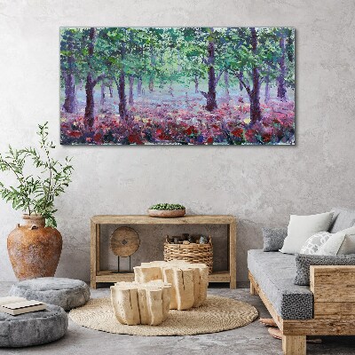 Obraz Canvas Kwiatowy las o poranku