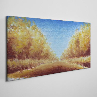 Obraz Canvas las jesień niebo