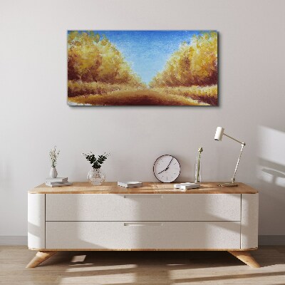 Obraz Canvas Złote aleje w letnim słońcu