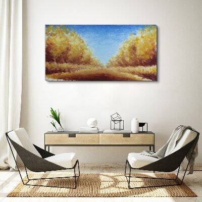 Obraz Canvas Złote aleje w letnim słońcu