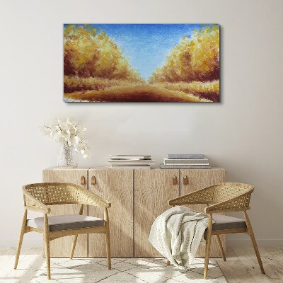 Obraz Canvas Złote aleje w letnim słońcu