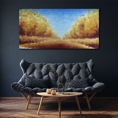 Obraz Canvas las jesień niebo