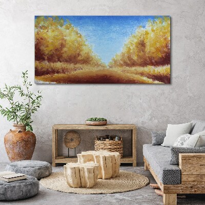 Obraz Canvas Złote aleje w letnim słońcu