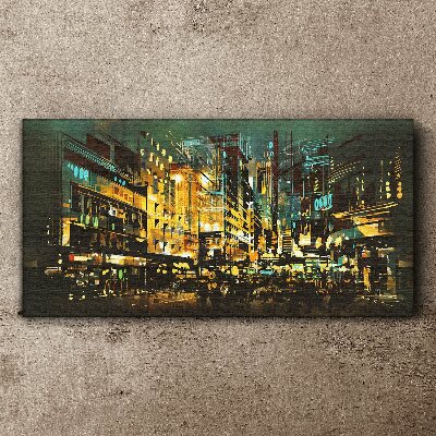 Obraz Canvas Miasto Noc Abstrakcja