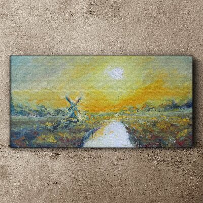 Obraz Canvas Złote pola pod słonecznym niebem