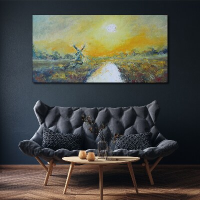 Obraz Canvas Złote pola pod słonecznym niebem