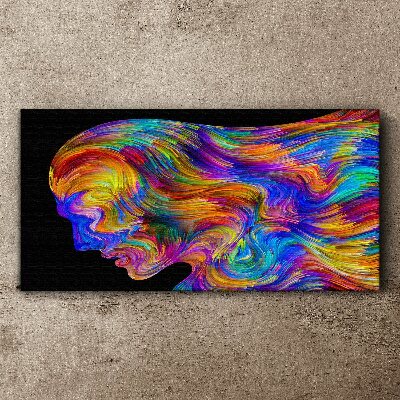 Obraz Canvas „Kolorowa sylwetka w ruchu”