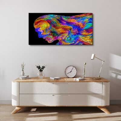 Obraz Canvas „Kolorowa sylwetka w ruchu”