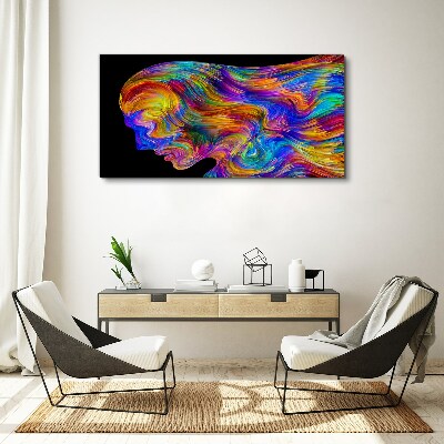 Obraz Canvas „Kolorowa sylwetka w ruchu”