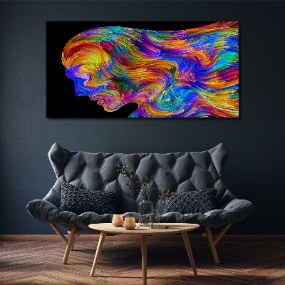 Obraz Canvas „Kolorowa sylwetka w ruchu”