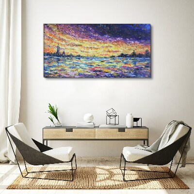 Obraz Canvas Zachód słońca nad wodą