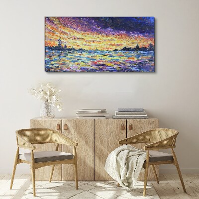 Obraz Canvas Zachód słońca nad wodą