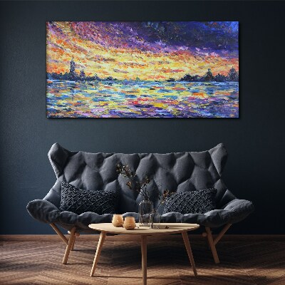 Obraz Canvas Zachód słońca nad wodą