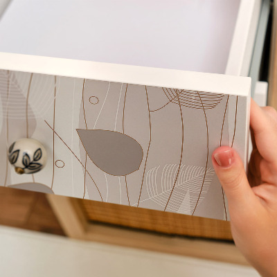 Nalepka na meble Liściasty pattern