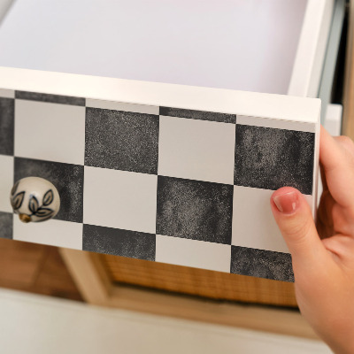 Folia meblowa Szachownica sztuka