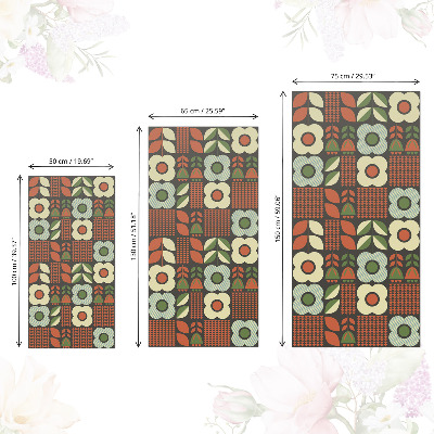 Folia samoprzylepna na meble Kwiaty folklor