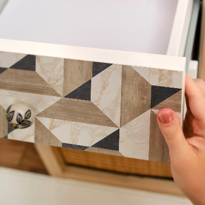 Nalepka na meble Drewno z marmurem