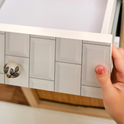 Folia samoprzylepna na meble Białe kafelki