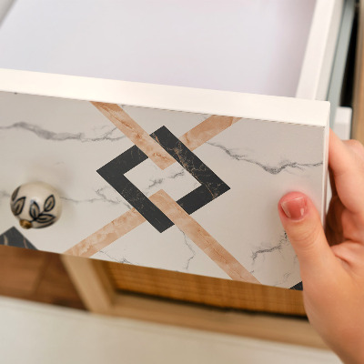 Nalepka na meble Plecionka na marmurze