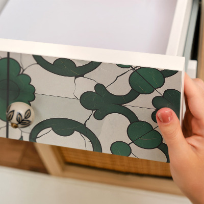 Nalepka na meble Zielone ornamenty