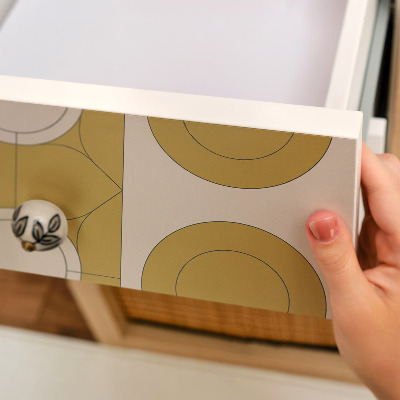 Nalepka na meble Musztardowe koła